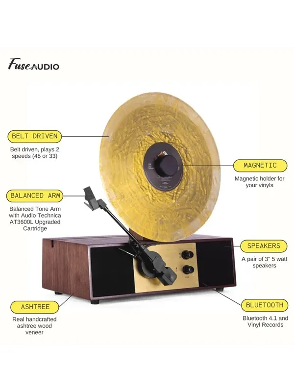 Fuse Audio REC - Audio Technica pick-up - Skivspelare Brown