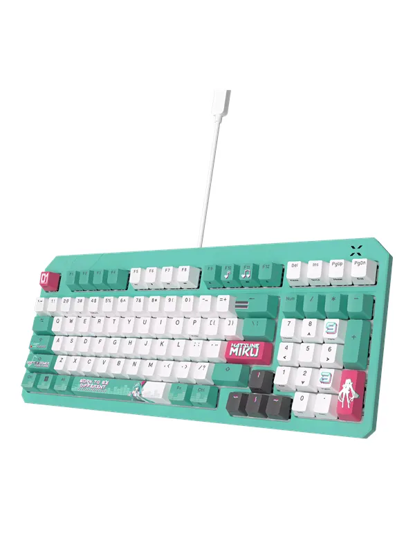 ASUS TUF GAMING K3 Gen II - Hatsune Miku Edition - Gaming Tangentbord - Nordisk - Grön