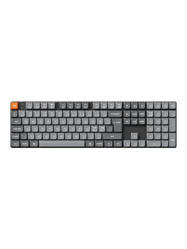 Keychron K5 MAX QMK/VIA Wireless RGB Hot Swap Low Profile Red - Gray - Gaming Tangentbord - Nordisk - Grå