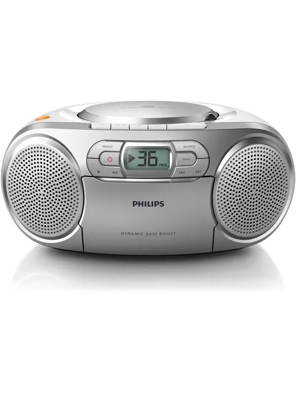 Philips AZ127 - boombox - CD Cassette - FM - Stereo - Silver