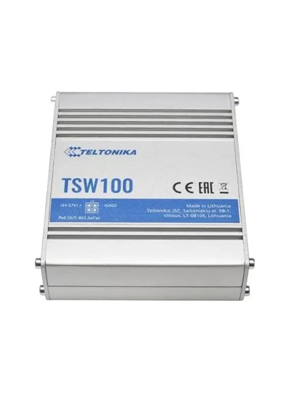 Teltonika TSW100 5-Port Gigabit Switch 120W (4 x PoE+)