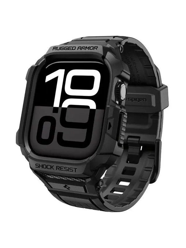 Spigen Rugged Armor Pro 2 - matte black - Apple Watch 11 46mm