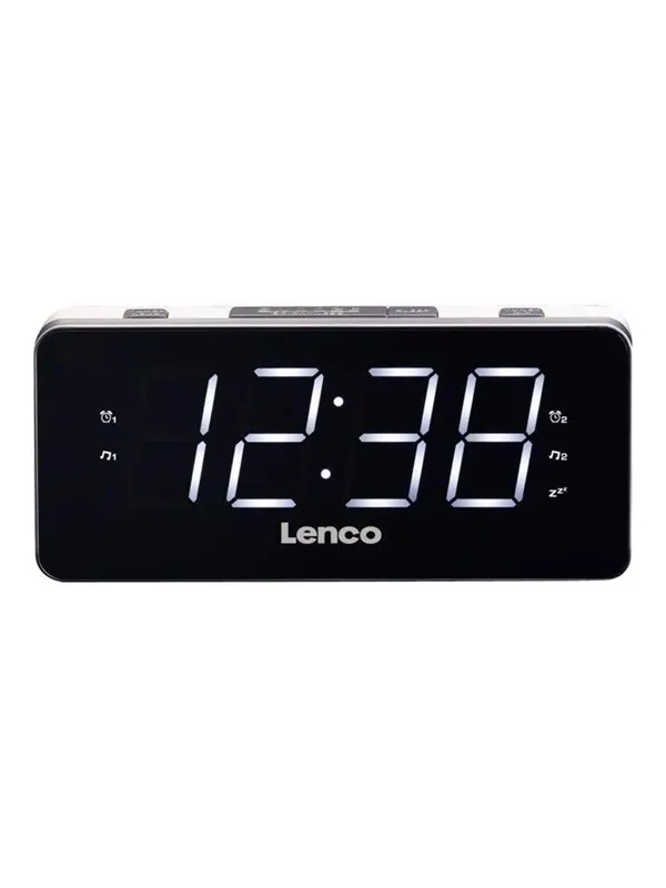 Lenco CR-18 - clock radio - FM - Vit