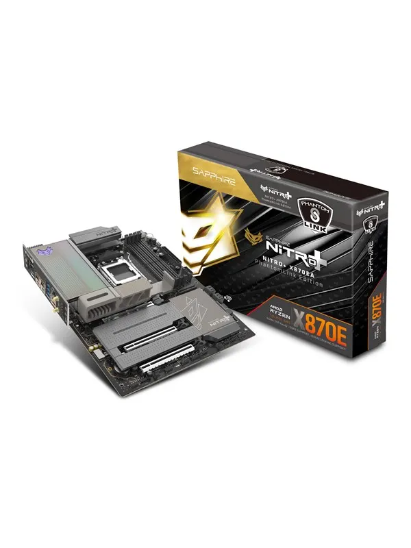 Sapphire NITRO+ X870EA PhantomLink Moderkort - AMD X870E - AMD AM5 - DDR5 RAM - ATX