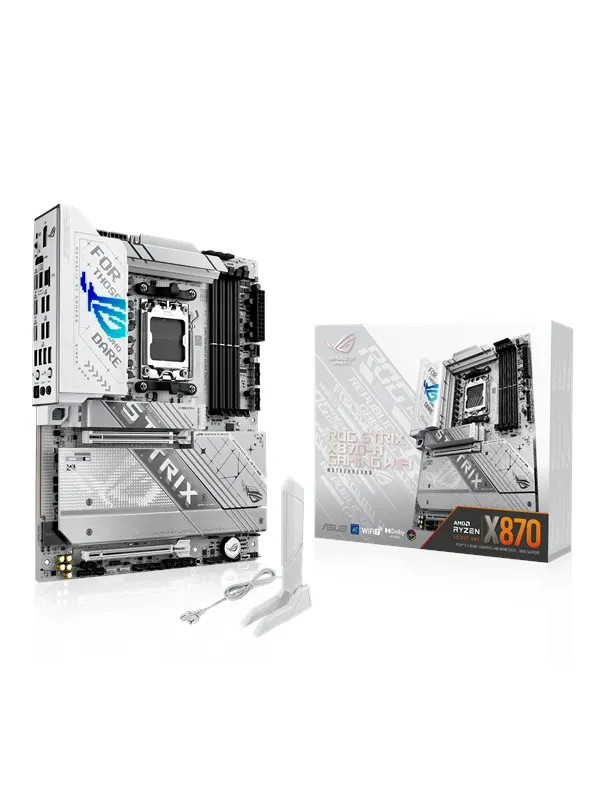 ASUS ROG STRIX X870-A GAMING WIFI Moderkort - AMD X870 - AMD AM5 - DDR5 RAM - ATX