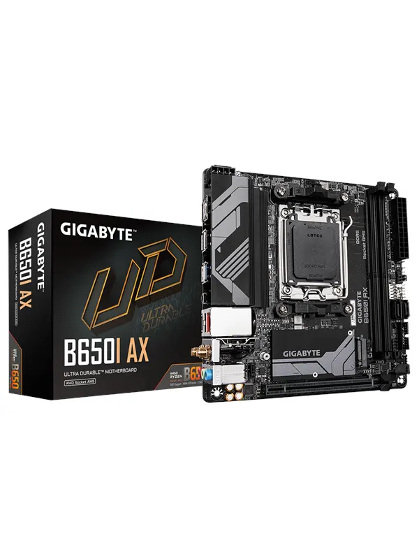 GIGABYTE B650I AX Moderkort - AMD B650 - AMD AM5 - DDR5 RAM - Mini-ITX