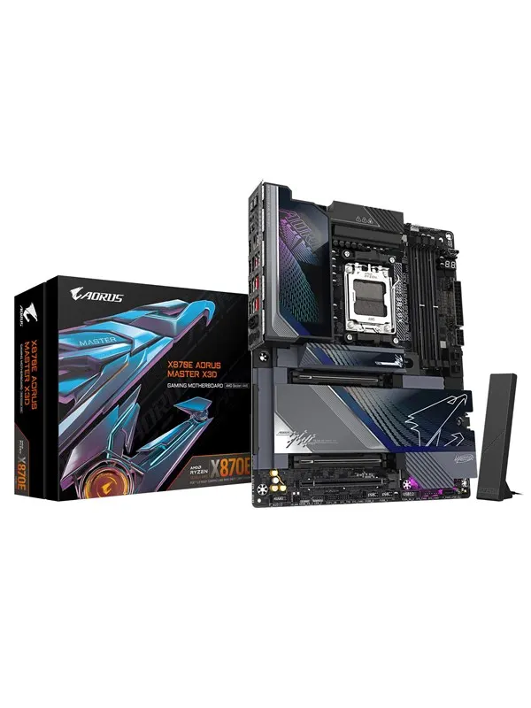 GIGABYTE X870E AORUS MASTER X3D Moderkort - AMD X870E - AMD AM5 - DDR5 RAM - ATX