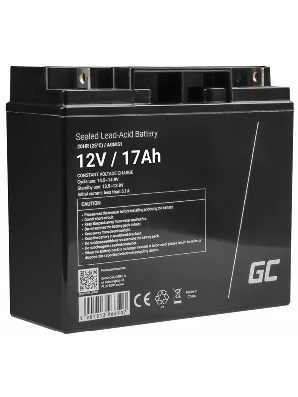 Green Cell AGM51 AGM 12V/17Ah VRLA AGM