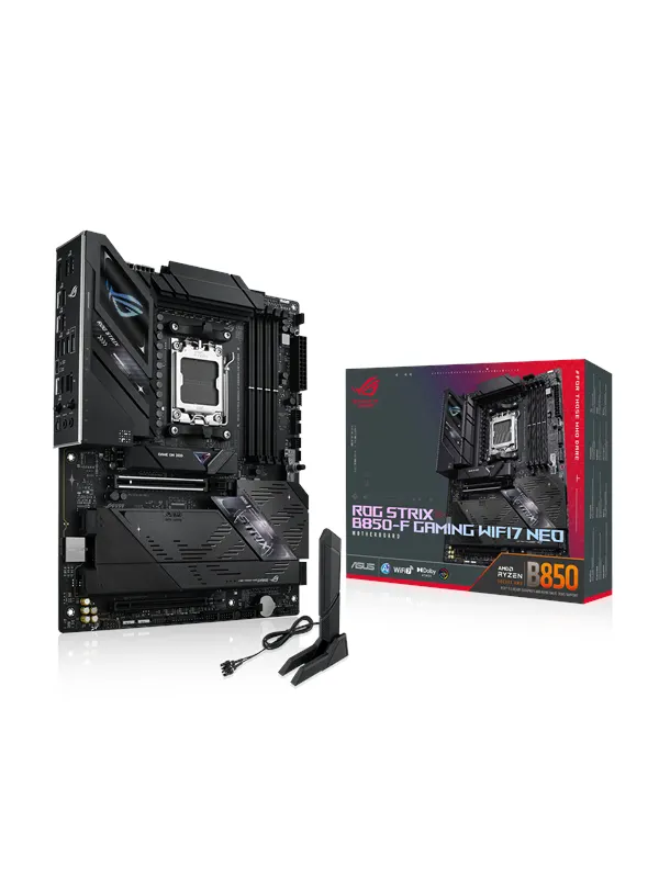 ASUS ROG STRIX B850-F GAMING WIFI7 NEO Moderkort - AMD B850 - AMD AM5 - DDR5 RAM - ATX