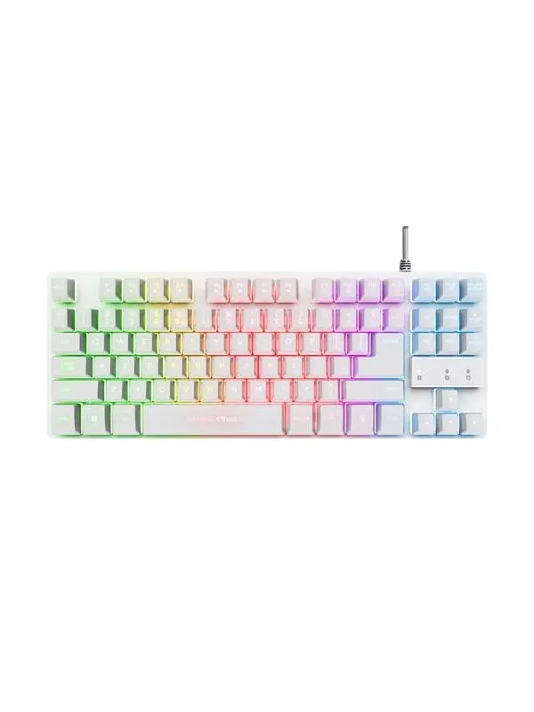 Trust GXT 833W Thado TKL Keyboard white - Gaming Tangentbord - Nordisk - Vit