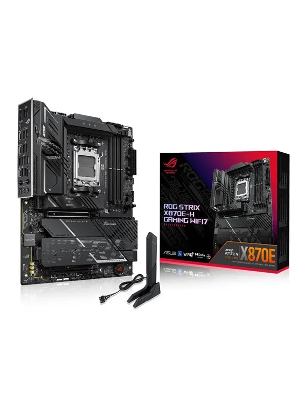 ASUS ROG STRIX X870E-H GAMING WIFI7 Moderkort - AMD X870E - AMD AM5 - DDR5 RAM - ATX