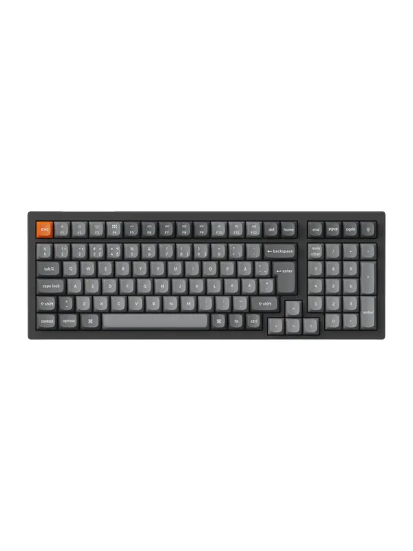 Keychron K4 MAX Wireless Tri-Mode - Keychron Super Brown - Gaming Tangentbord - Nordisk - Grå