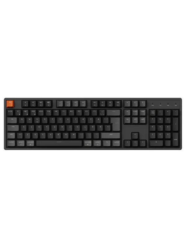 Keychron K10 v2 RGB QMK Wireless Hot Swap QMK - Super Red - Gaming Tangentbord - Nordisk - Svart