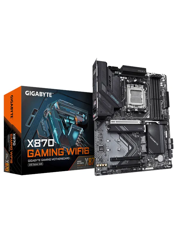 GIGABYTE X870 GAMING WIFI6 Moderkort - AMD X870 - AMD AM5 - DDR5 RAM - ATX