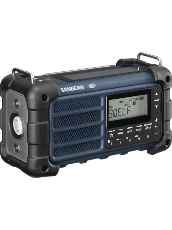 Sangean MMR-99 - Bluetooth - Handcrank - Solar Radio - DAB/DAB+/FM - Mono - Blue