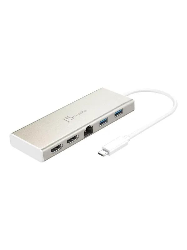 j5create USB Type-C Dual HDMI Mini Dock (with Ethernet and PD)