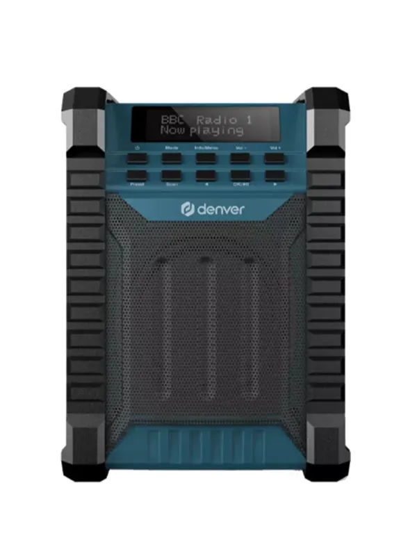 DENVER WRD-60 Workradio - DAB/FM &amp; Bluetooth - 10 Watt - DAB+/FM
