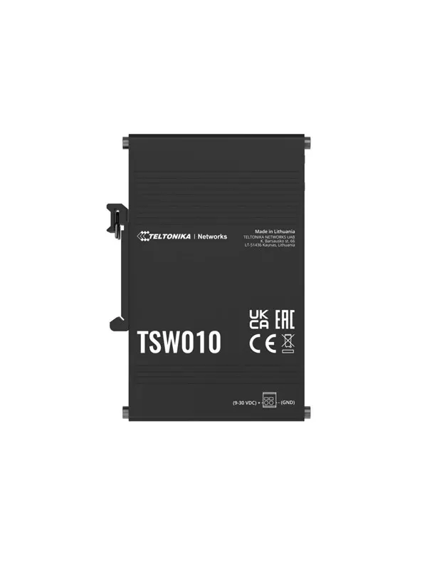 Teltonika TSW010 DIN Rail Ethernet Switch 5-Port 10/100Mbps