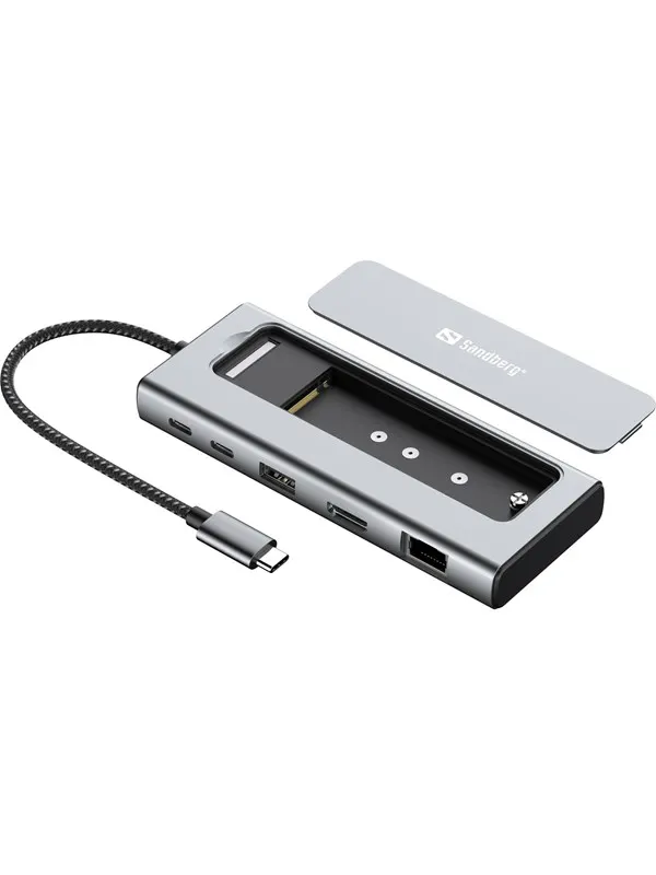 Sandberg USB-C 6in1 Travel Dock SSD Case