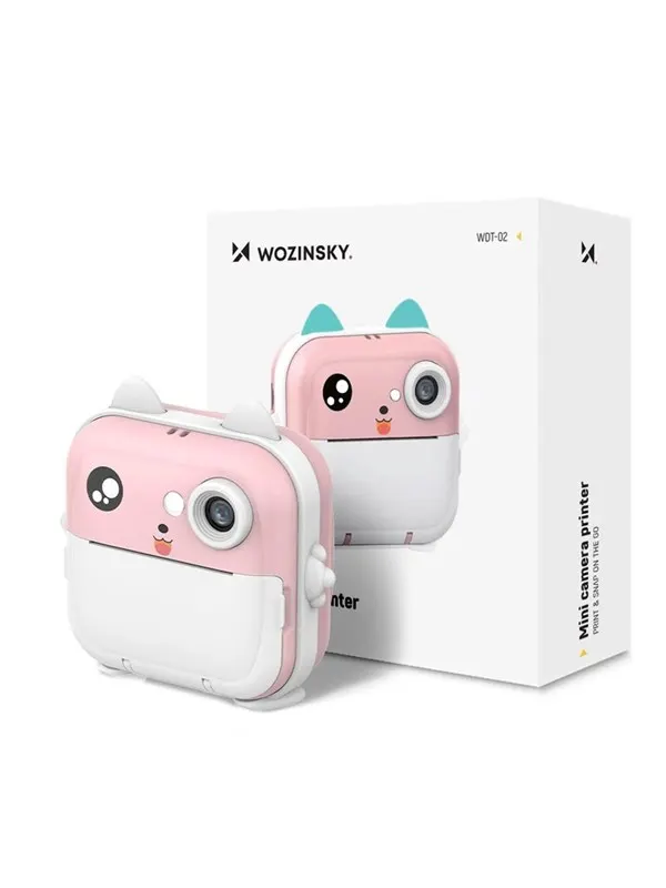 Wozinsky WDT-01 Thermal Printer Camera for Kids - Pink