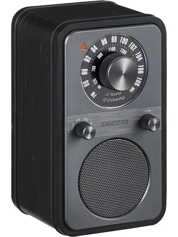 Sangean WR-9 AM/FM/Bluetooth Radio Midnight Oak - AM/FM - Mono - Ek/svart