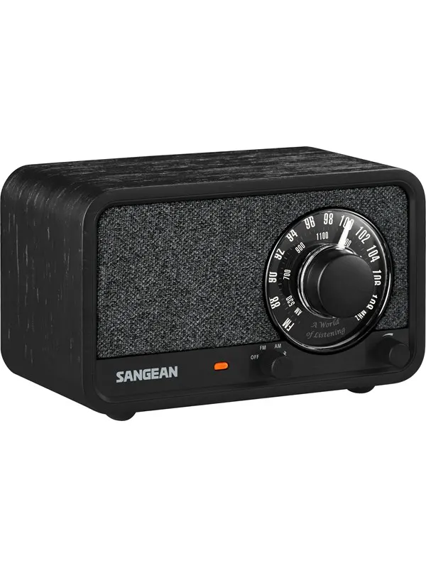 Sangean WR-8 AM/FM/Bluetooth Radio Midnight Oak - AM/FM - Mono - Ek/svart
