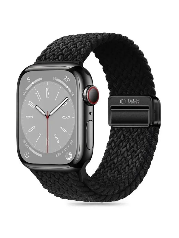 Tech-Protect Nylonmag Strap for Apple Watch 4 / 5 / 6 / 7 / 8 / 9 / SE / Ultra 1 / 2 (42 / 44 / 45 / 49 MM) - Black