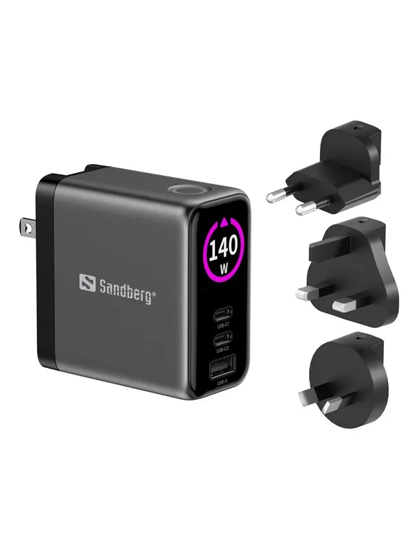 Sandberg Travel Charger PD140W Display