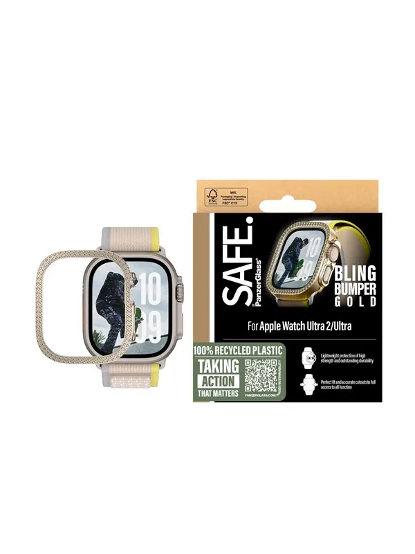SAFE by PanzerGlass Bling Bumper Gold Apple Watch Ultra 2