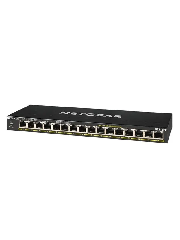 Netgear GS316PP 16-Port Gigabit Ethernet Unmanaged PoE+ Switch with FlexPoE (183W)