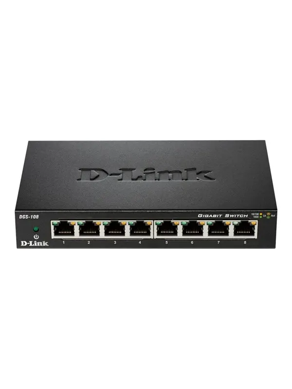 D-Link DGS 108 - switch - 8 portar - skrivbords