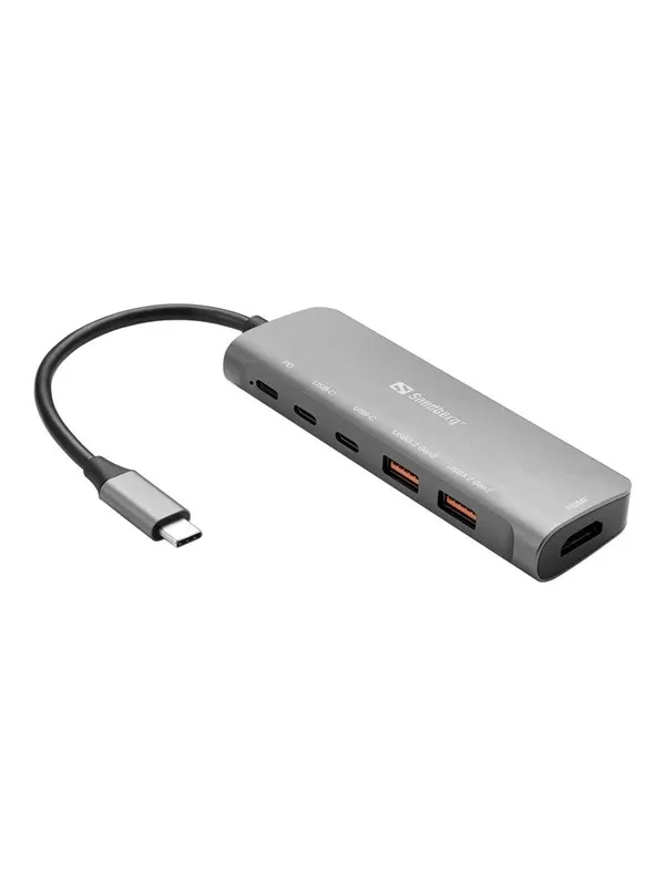 Sandberg USB-C Dock HDMI + 2xUSB-A + 2xUSB-C + PD100W