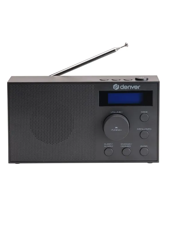DENVER DAB-51B - Compact DAB+/FM Radio with Dual Alarm (Black)