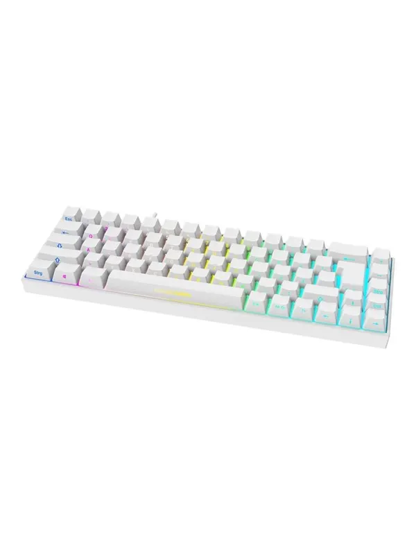 Deltaco GAMING WK95R Wireless - Gaming Tangentbord - Tysk - Vit