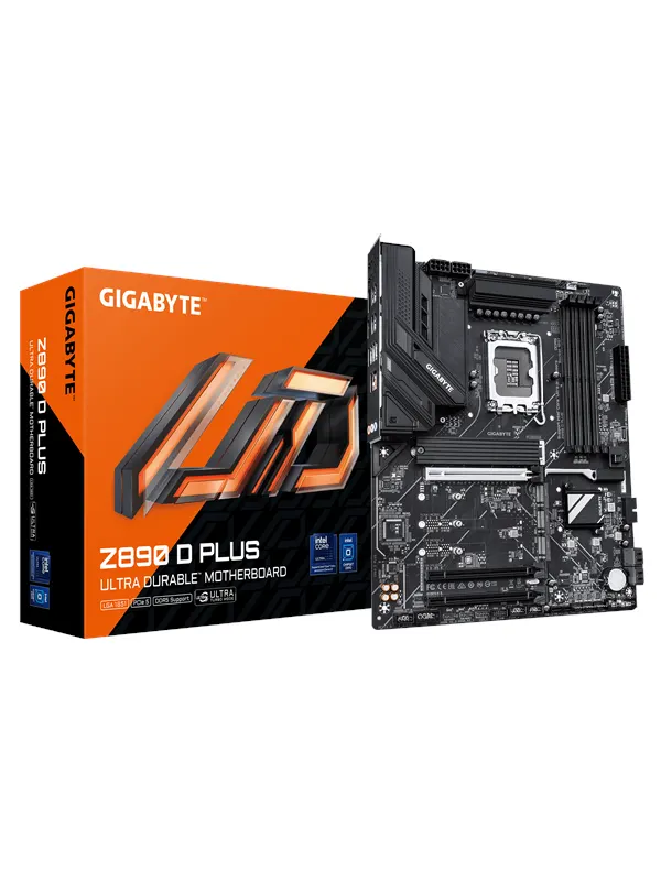 GIGABYTE Z890 D PLUS Moderkort - Intel Z890 - Intel LGA1851 - DDR5 RAM - ATX
