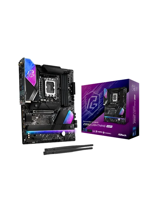 ASRock Z890 LIGHTNING WIFI Moderkort - Intel Z890 - Intel LGA1851 - DDR5 RAM - ATX