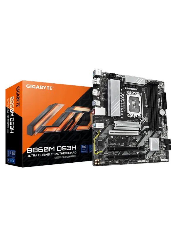 GIGABYTE B860M DS3H Moderkort - Intel B860 - Intel LGA1851 - DDR5 RAM - Micro-ATX
