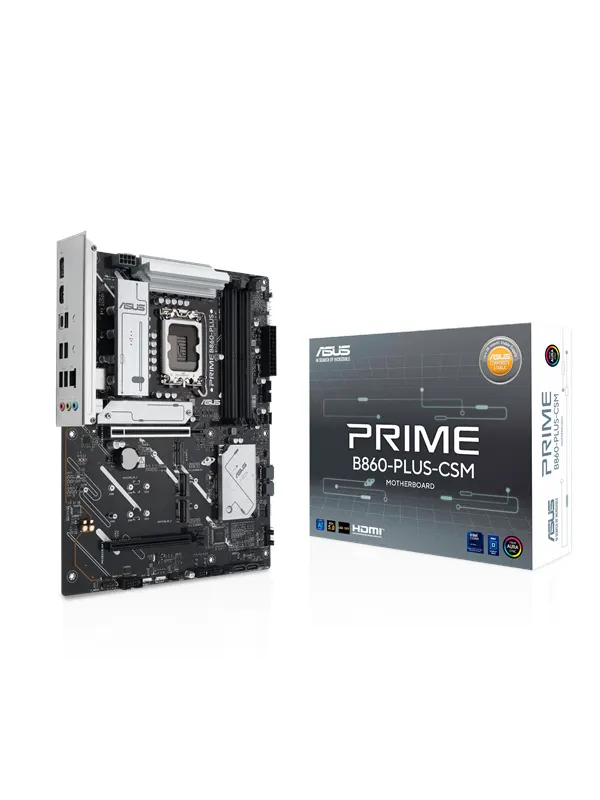ASUS PRIME B860-PLUS-CSM Moderkort - Intel B860 - Intel LGA1851 - DDR5 RAM - ATX