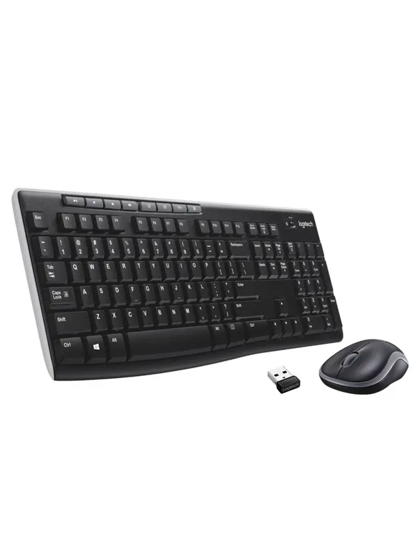 Logitech MK270 Wireless Keyboard and Mouse Combo - US International - Tastatur &amp; Mus set - Engelska (US) - Svart