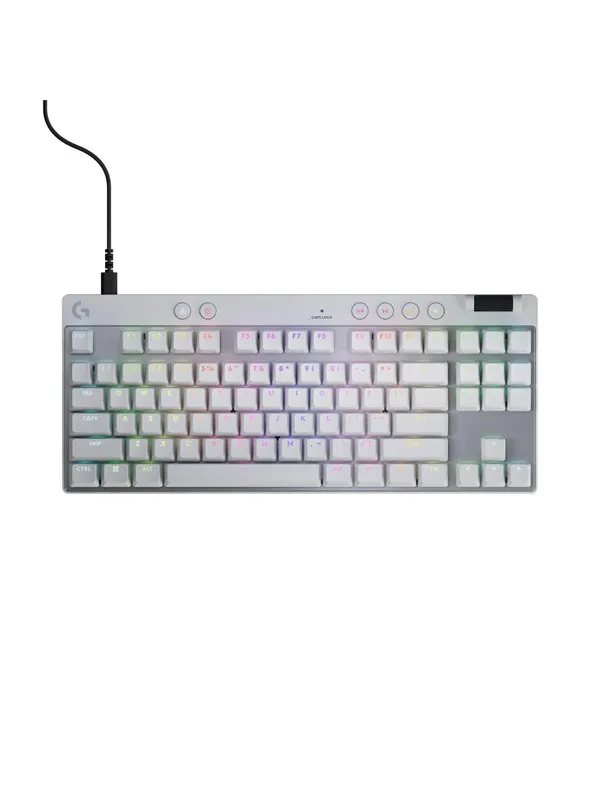 Logitech G PRO X TKL - Logitech Magnetic Analog - Linear - Gaming Keyboard - Utan numpad - Engelska (US) - Vit