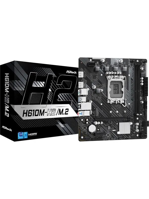 ASRock H610M-H2/M.2 Moderkort - Intel H610 - Intel LGA1700 - DDR4 RAM - Micro-ATX