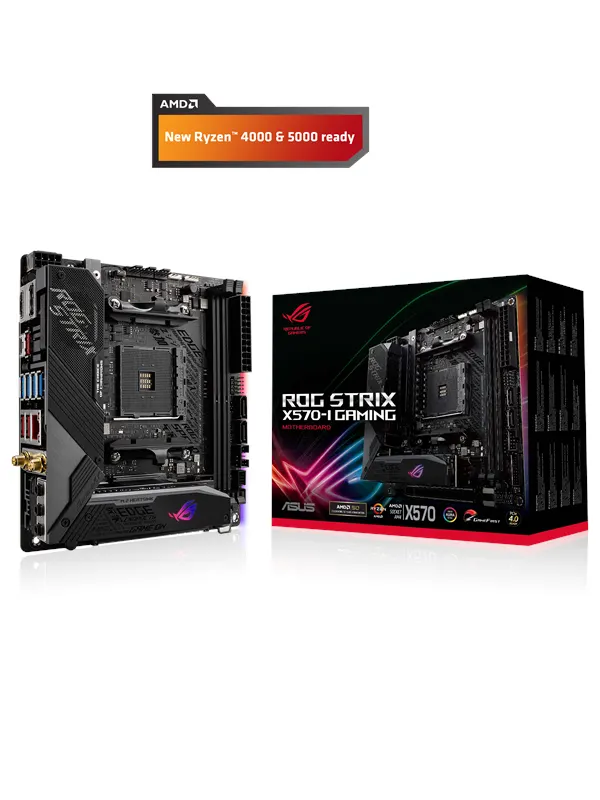 ASUS ROG STRIX X570-I GAMING Moderkort - AMD X570 - AMD AM4 - DDR4 RAM - Mini-ITX