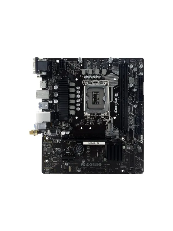 BIOSTAR Z690MX2-E D4 Moderkort - Intel Z690 - Intel LGA1700 - DDR4 RAM - Micro-ATX
