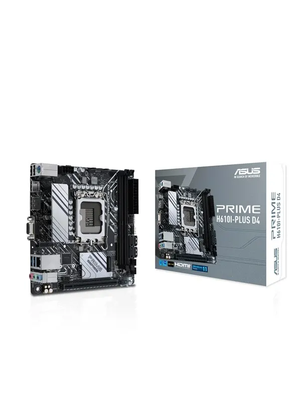 ASUS PRIME H610I-PLUS D4 Moderkort - Intel H610 - Intel LGA1700 - DDR4 RAM - Mini-ITX