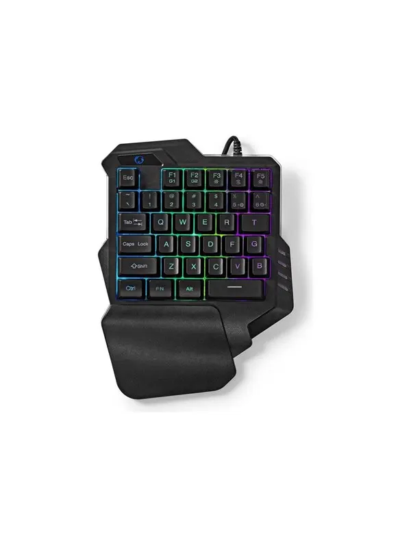 Nedis - keyboard - wired single-handed gaming - black - Gaming Tangentbord - Svart