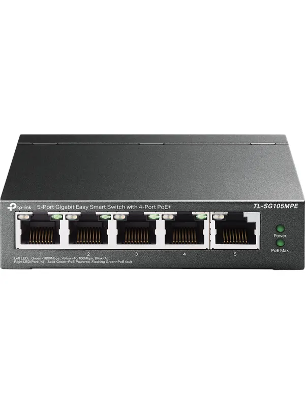 TP-Link TL-SG105MPE 5-Port Gigabit Easy Smart Switch with 4-Port PoE+