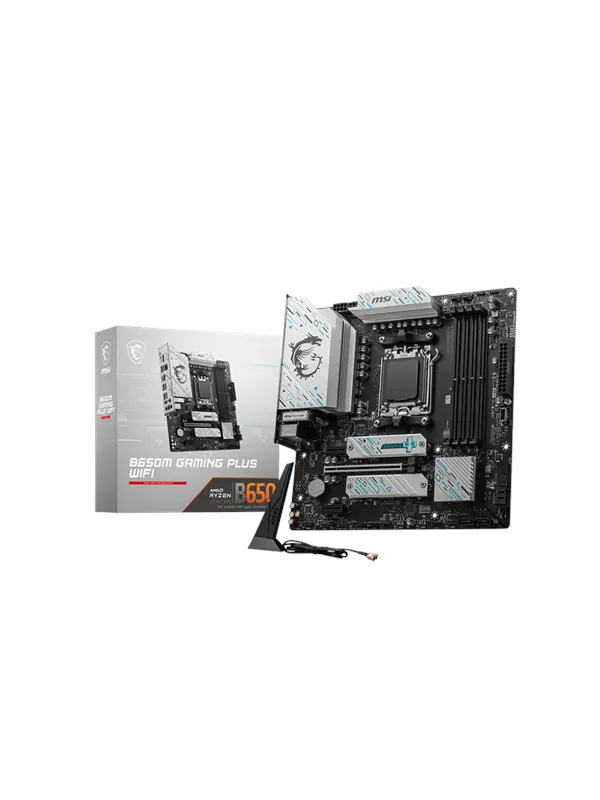 MSI B650M GAMING PLUS WIFI Moderkort - AMD B650 - AMD AM5 - DDR5 RAM - Micro-ATX
