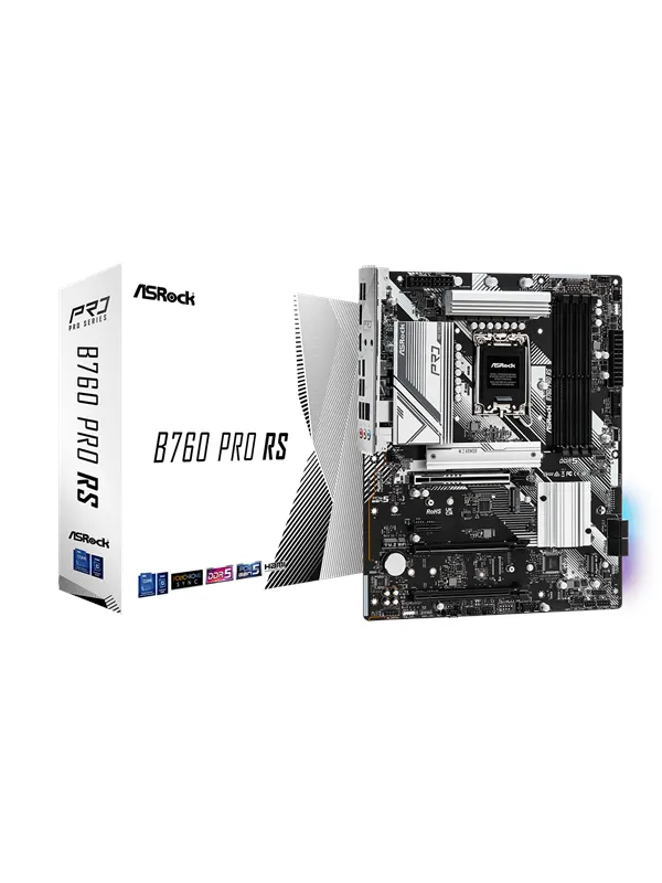 ASRock B760 PRO RS Moderkort - Intel B760 - Intel LGA1700 - DDR5 RAM - ATX