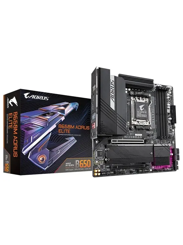 GIGABYTE B650M AORUS ELITE Moderkort - AMD B650 - AMD AM5 - DDR5 RAM - ATX