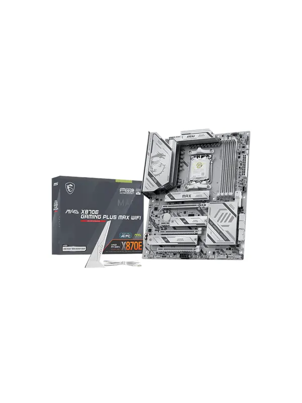 MSI MAG X870E GAMING PLUS MAX WIFI Moderkort - AMD X870E - AMD AM5 - DDR5 RAM - ATX
